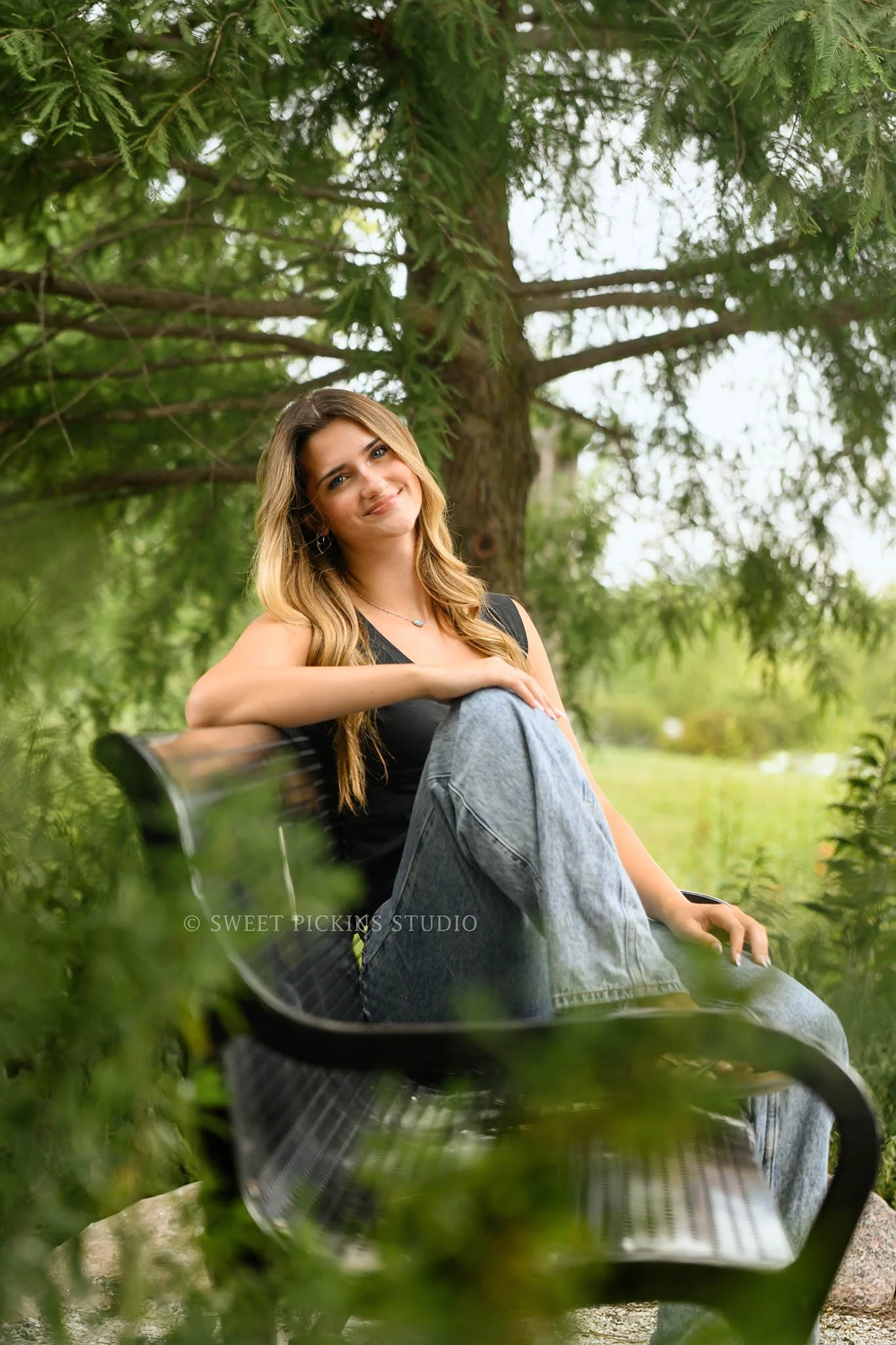 Lilly | Class of 2027 Senior Portrait Photography in Garden by Sweet PIckins Studio senior photographer Amanda Wilson ©