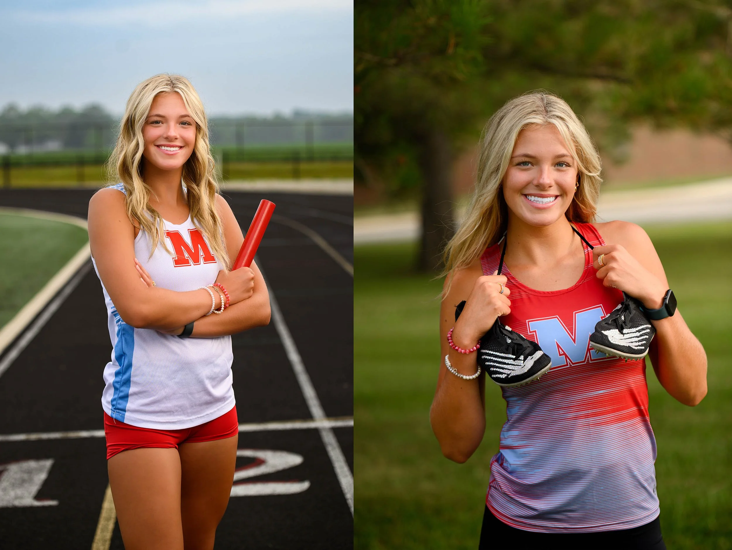 Track & Field Sports Senior Photography for Maconaquah Braves Sports Banner senior runner by Sweet Pickins Studio