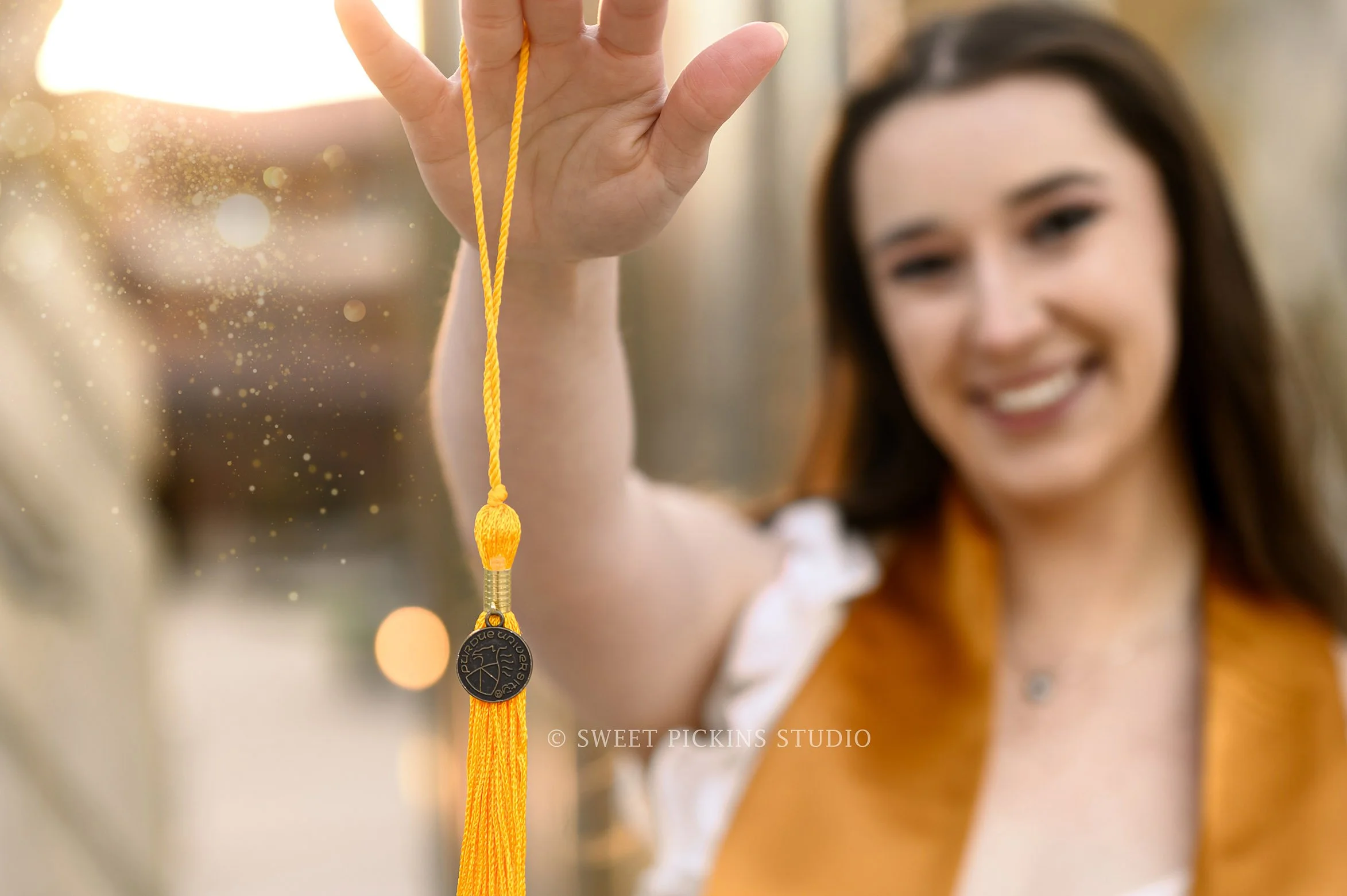 Emily | Purdue University Graduation Pictures in West Lafayette, Indiana in Spring by Sweet Pickins Studio senior photographer Amanda Wilson ©