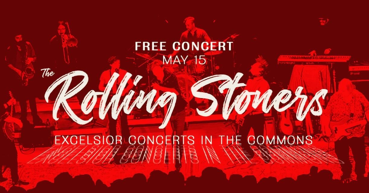 Wed. May 15th &bull; FREE CONCERT 7pm! Lakeside food trucks, drinks, and live music! @excelsiorconcerts #rollingstoners