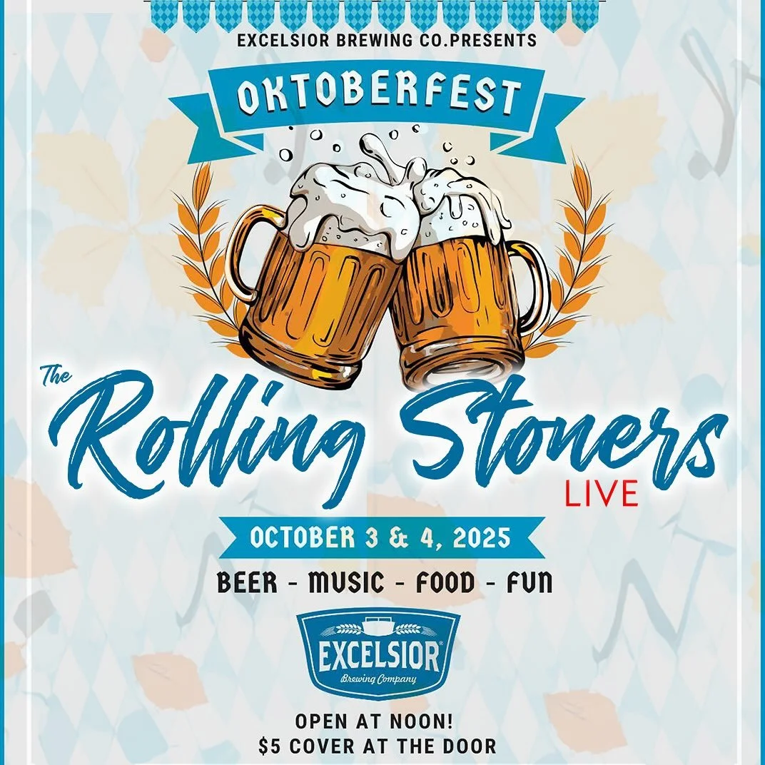 Kick off Oktoberfest weekend 10/3 with the ultimate party&mdash;classic Stones hits, big energy, and all the beer, brats &amp; pretzels you can handle. 🍺🥨🔥

🎟️ Tickets just $5&mdash;online or at the door @excelsior_brewing