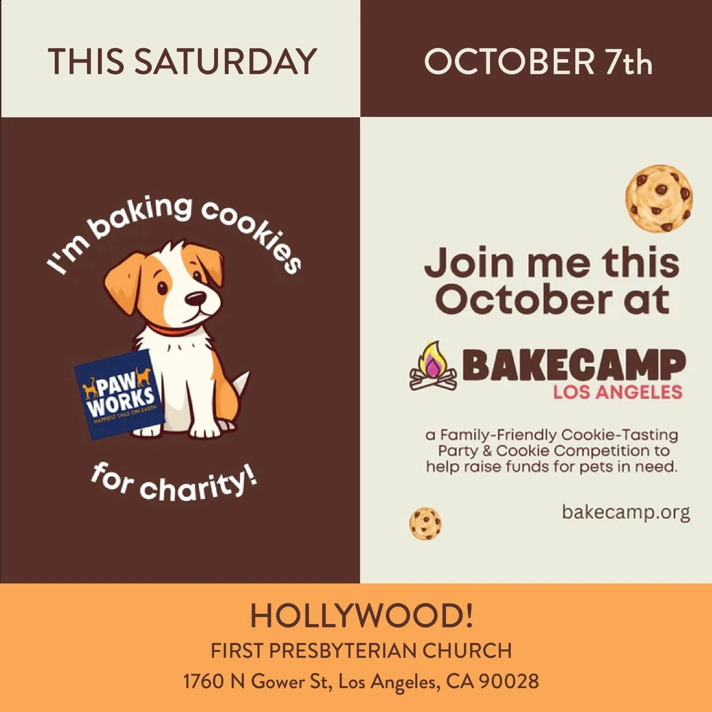 alliexbakes
🍪 Please join me at BakeCamp Hollywood - A Sweet Day to Save Cats &amp; Dogs! 🐾❤️

Ready for a SWEET adventure with a PAWsome purpose? 🐾 I will be baking my Espresso Dark Chocolate Sables and Dog Cookies for the Paw Works rescue pups. 