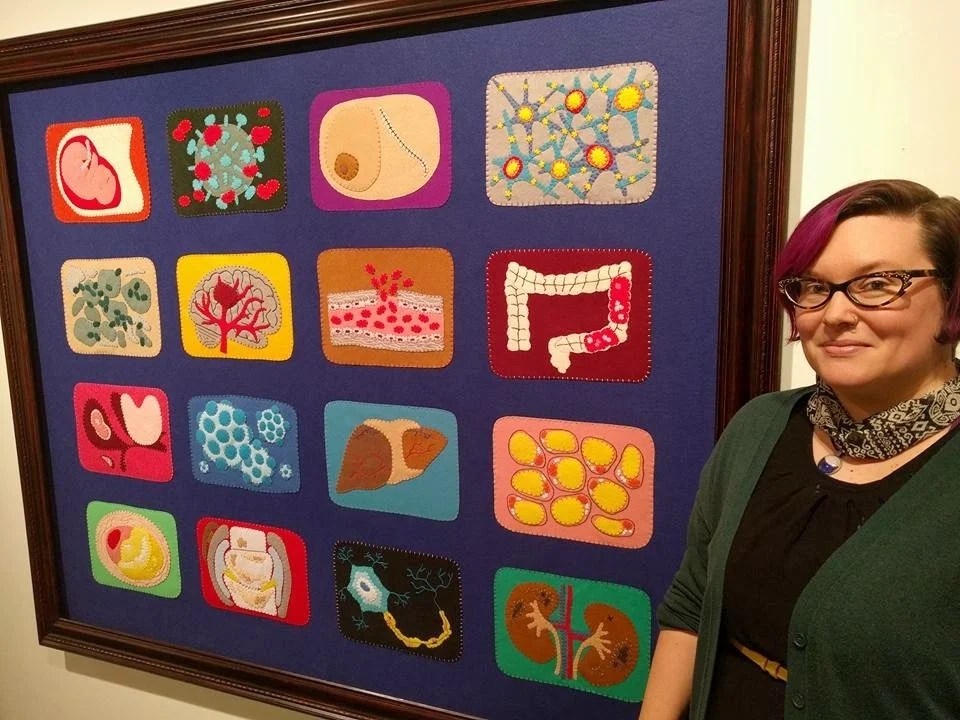  For scale, and because it's fun to stand next to my work and get my picture taken! 