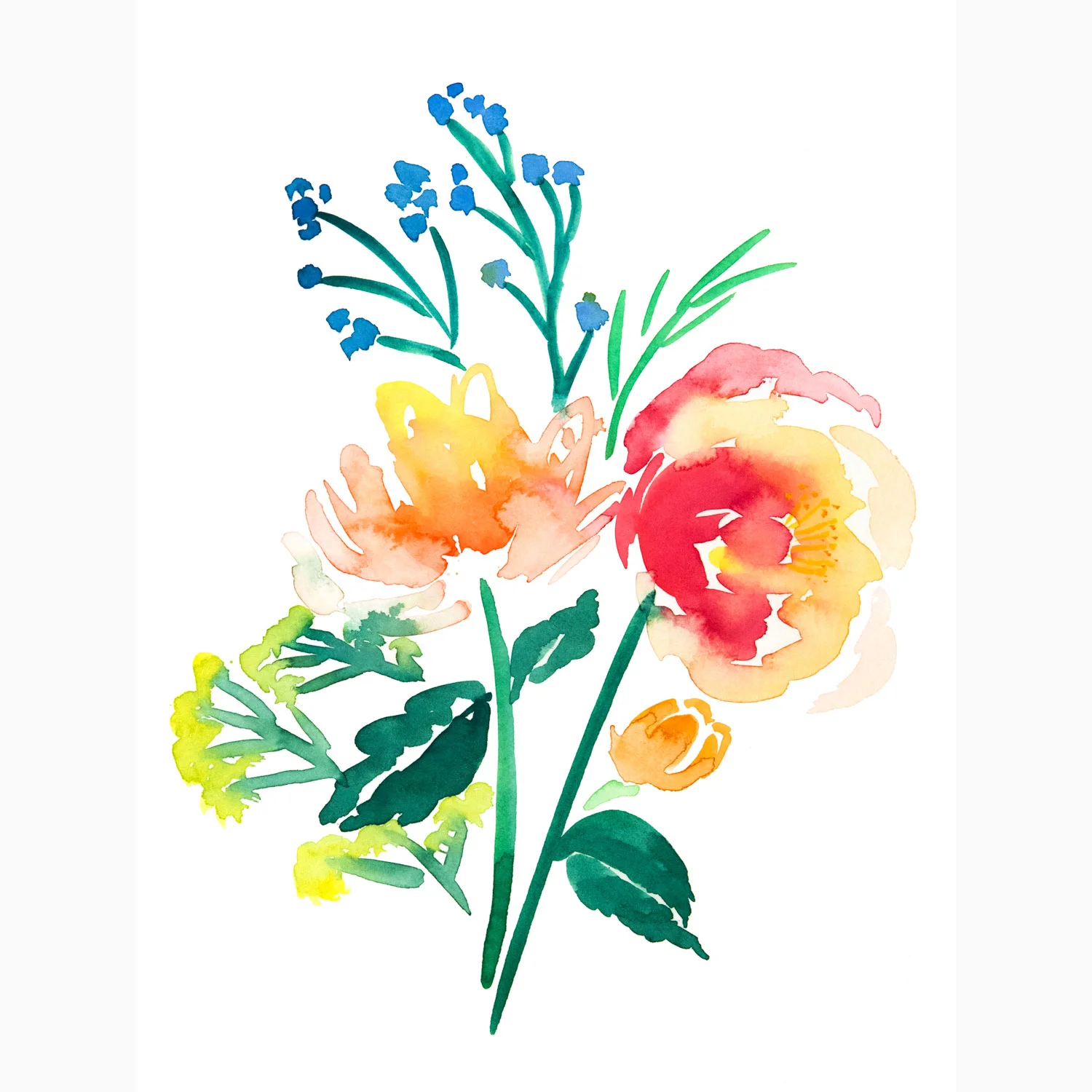spring flowers -print