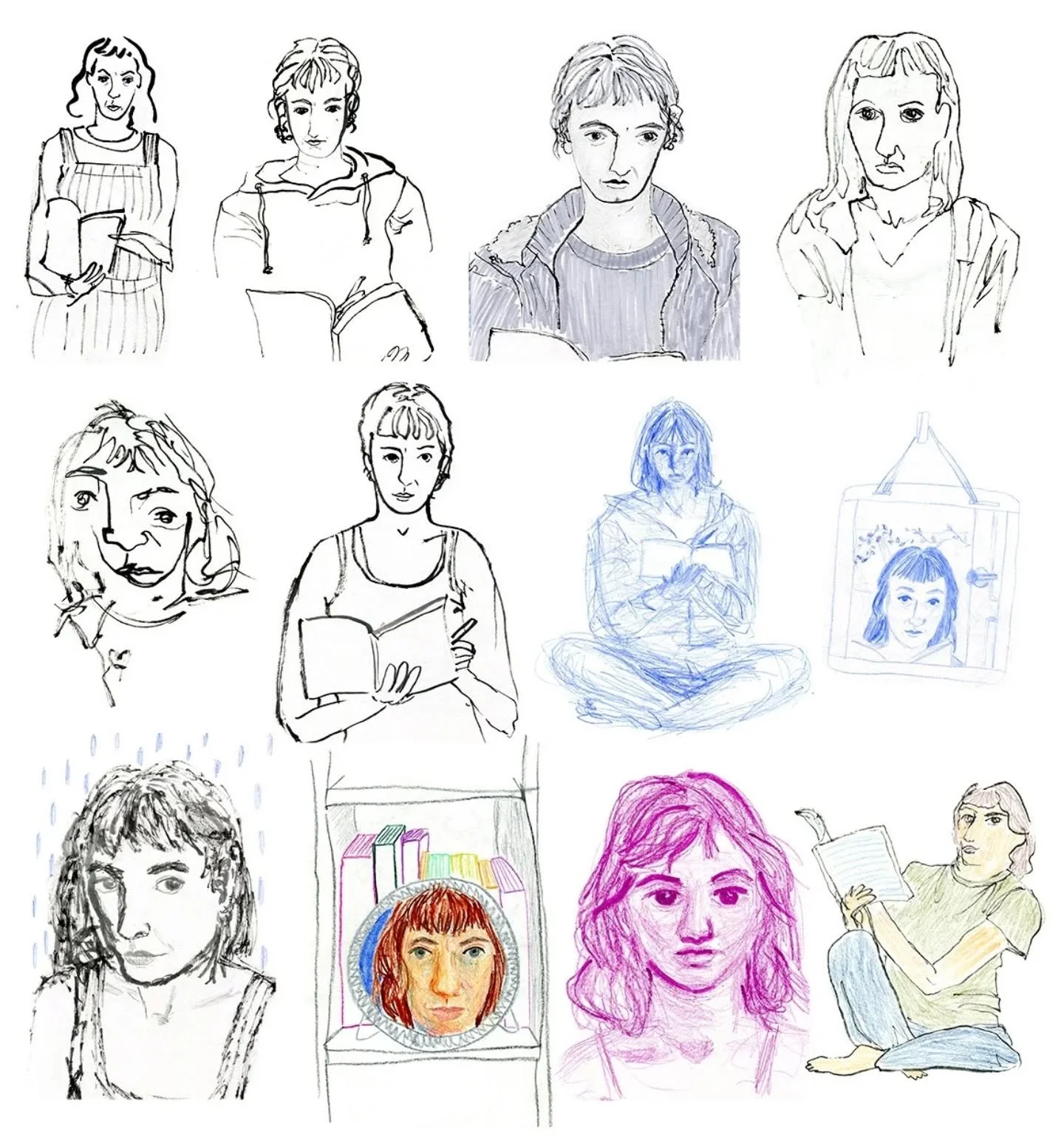 12 days of selves
Ive been doing these first thing in the morning and really enjoying the routine. Reserving a few early minutes for making marks puts me on a better foot, starting the day 
.
.
#sketchbookpractice #earlymorningart #selfportraitsketch