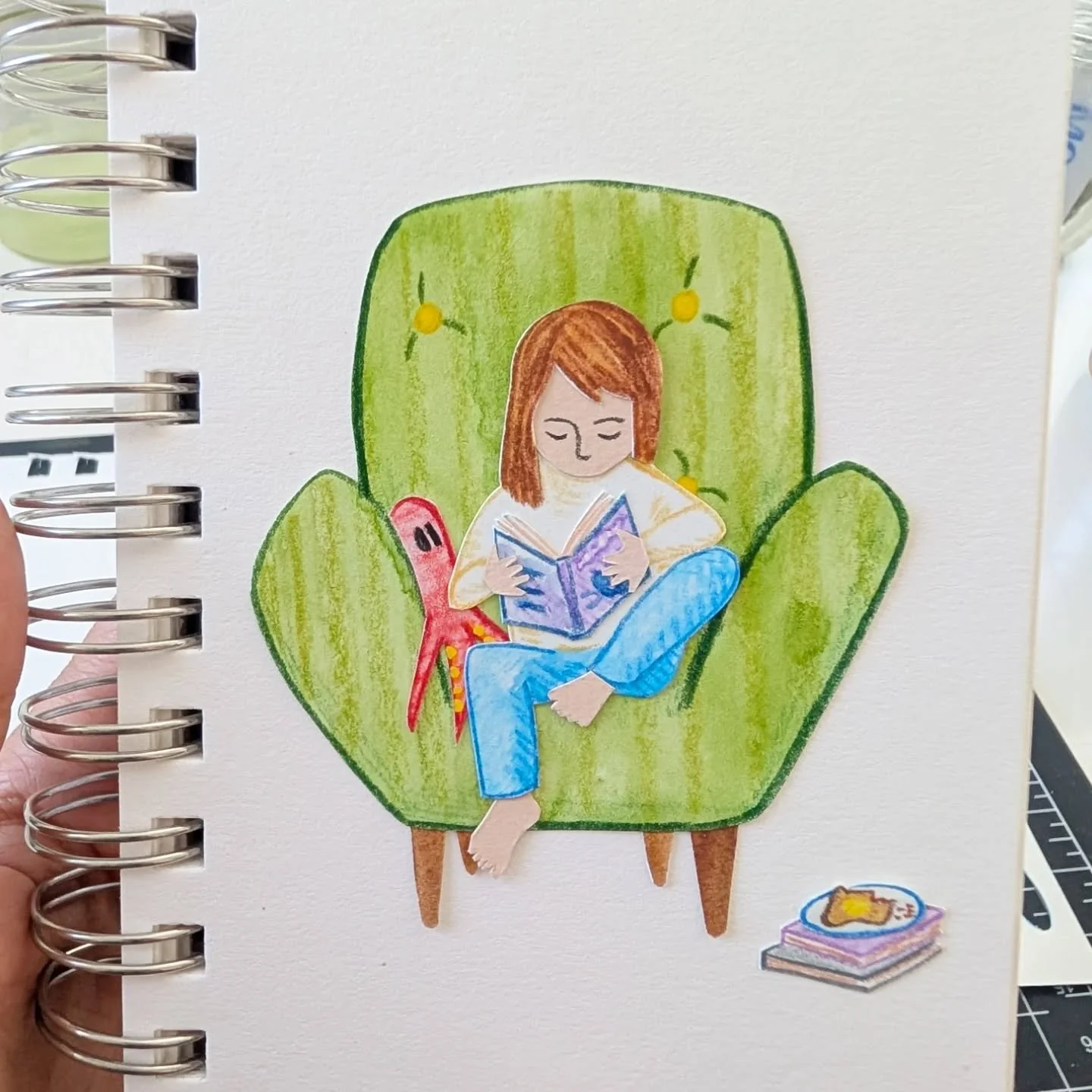 📚
.
.
#kidlitartist #childrensillustration #collagepainting #cutpaperart #collageillustration