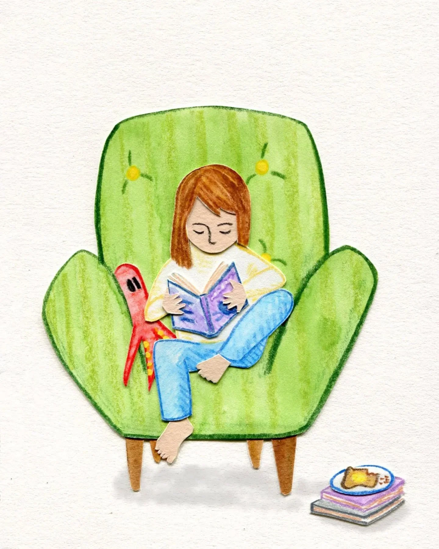 It's #kidlitartpostcard day!
A quiet little read (plus toast), my favorite pastime as a kid. And now.
If you'd like to work with me, check out my portfolio link in bio!
.
.
#kidlitartpostcardday #picturebookart #kidlitart #kidlitartpostcardday2026