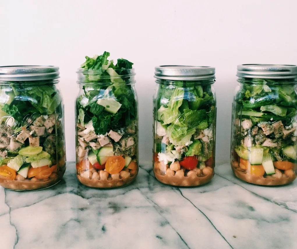 Pesto Chicken Salad Jars