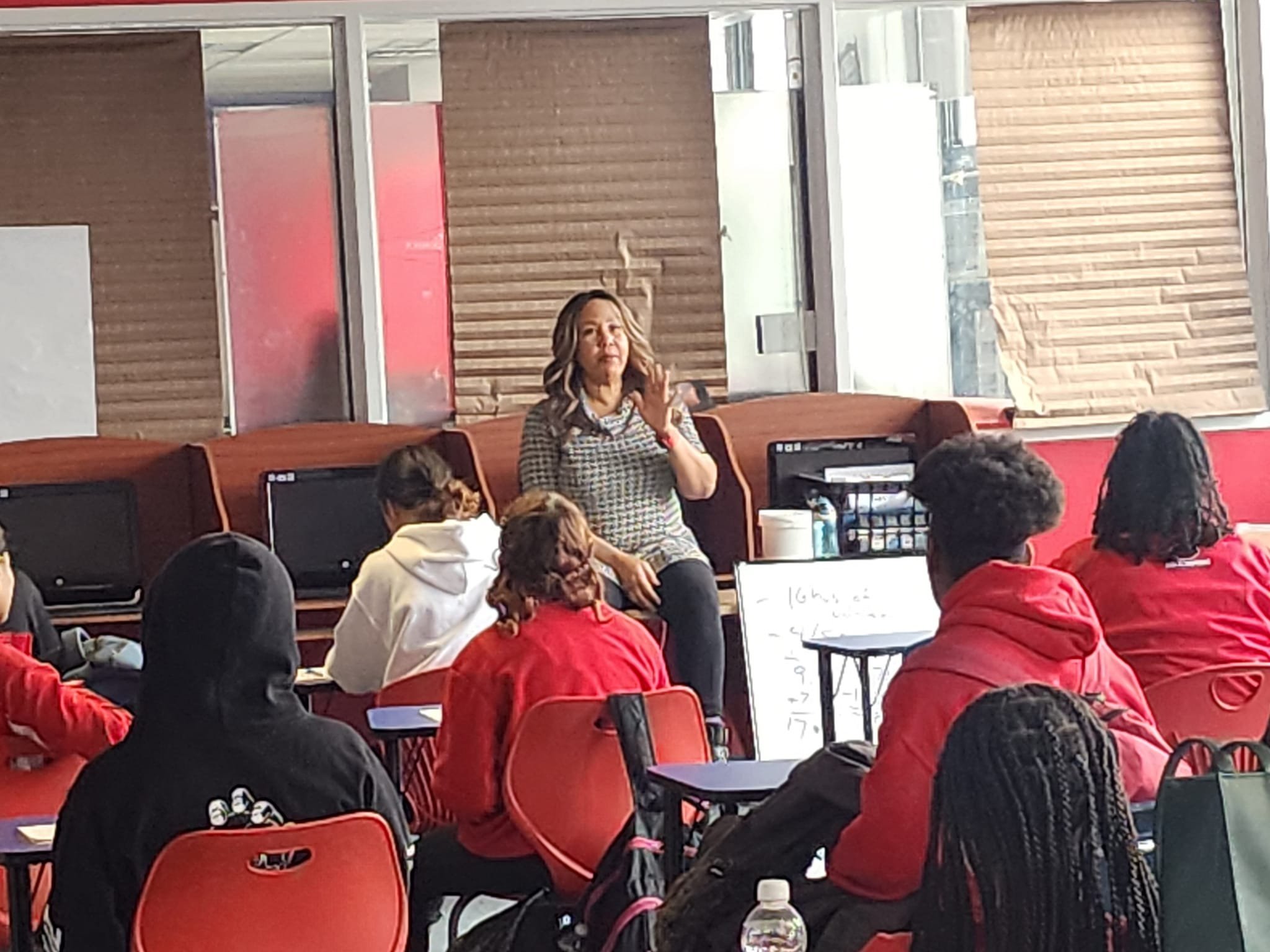 classroom Coach Alison Williams Bruno speaks with student athletes.jpg