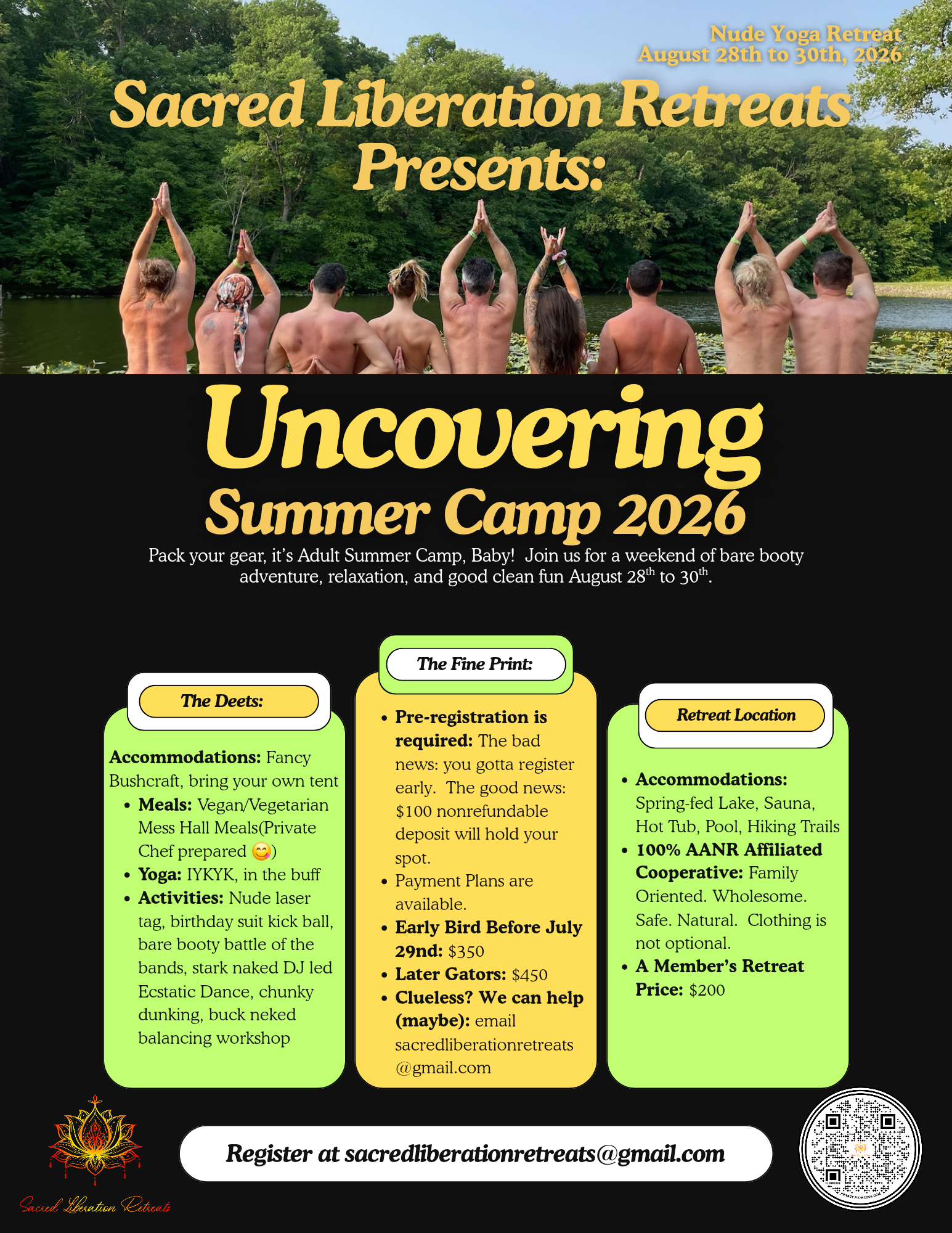 Summercamp 2026: UNCOVERING (A Nude Yoga Retreat)