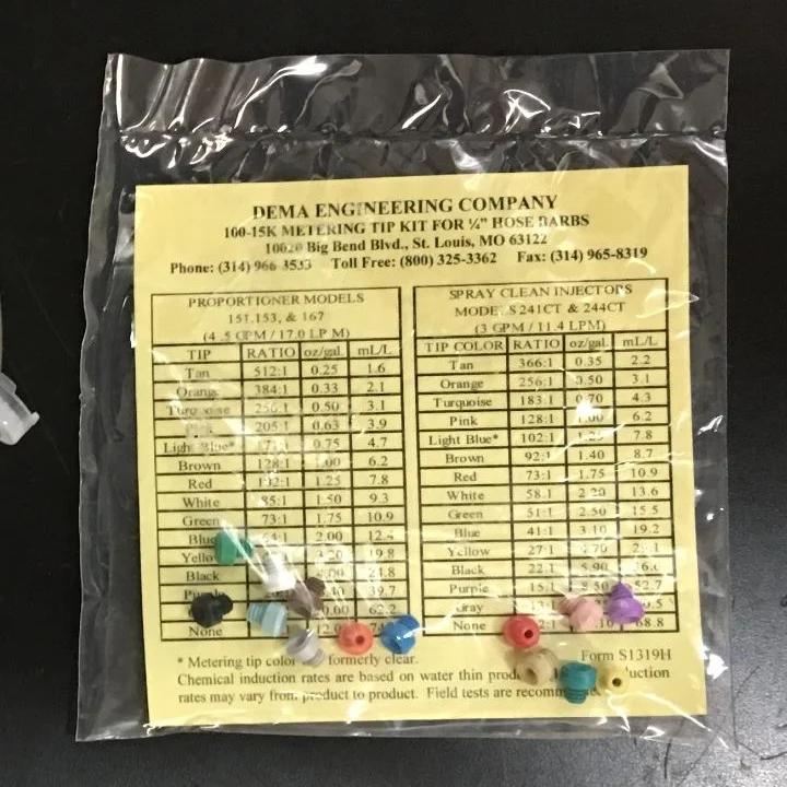 TF0406 - Metering Tips Kit 1/4" (For Inline Injector & Tank Dosing Unit)