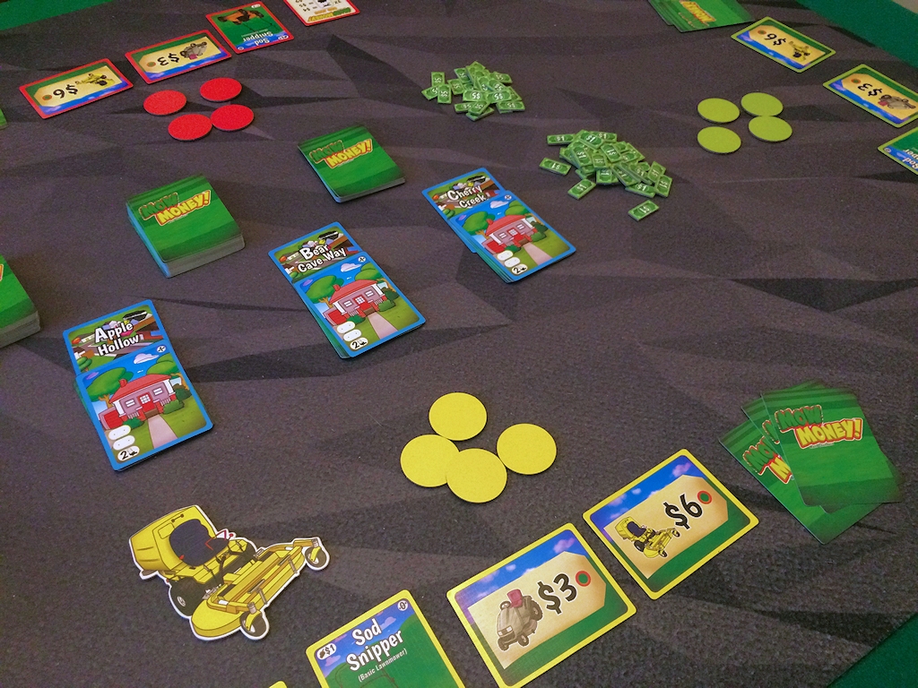 Mow Money three player setup