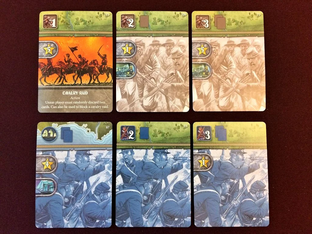 Union and Confederate Cards