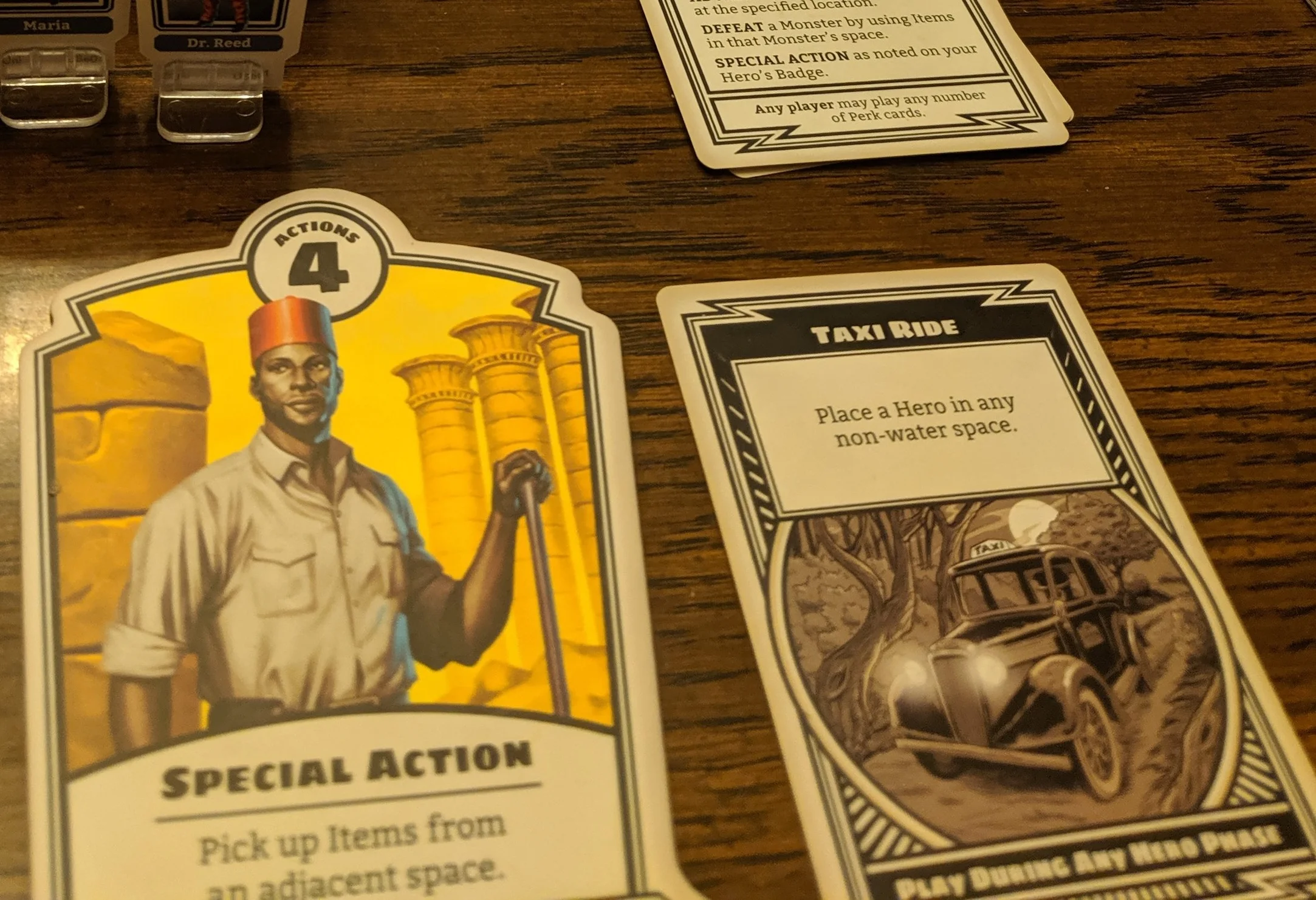 Character card with perk card