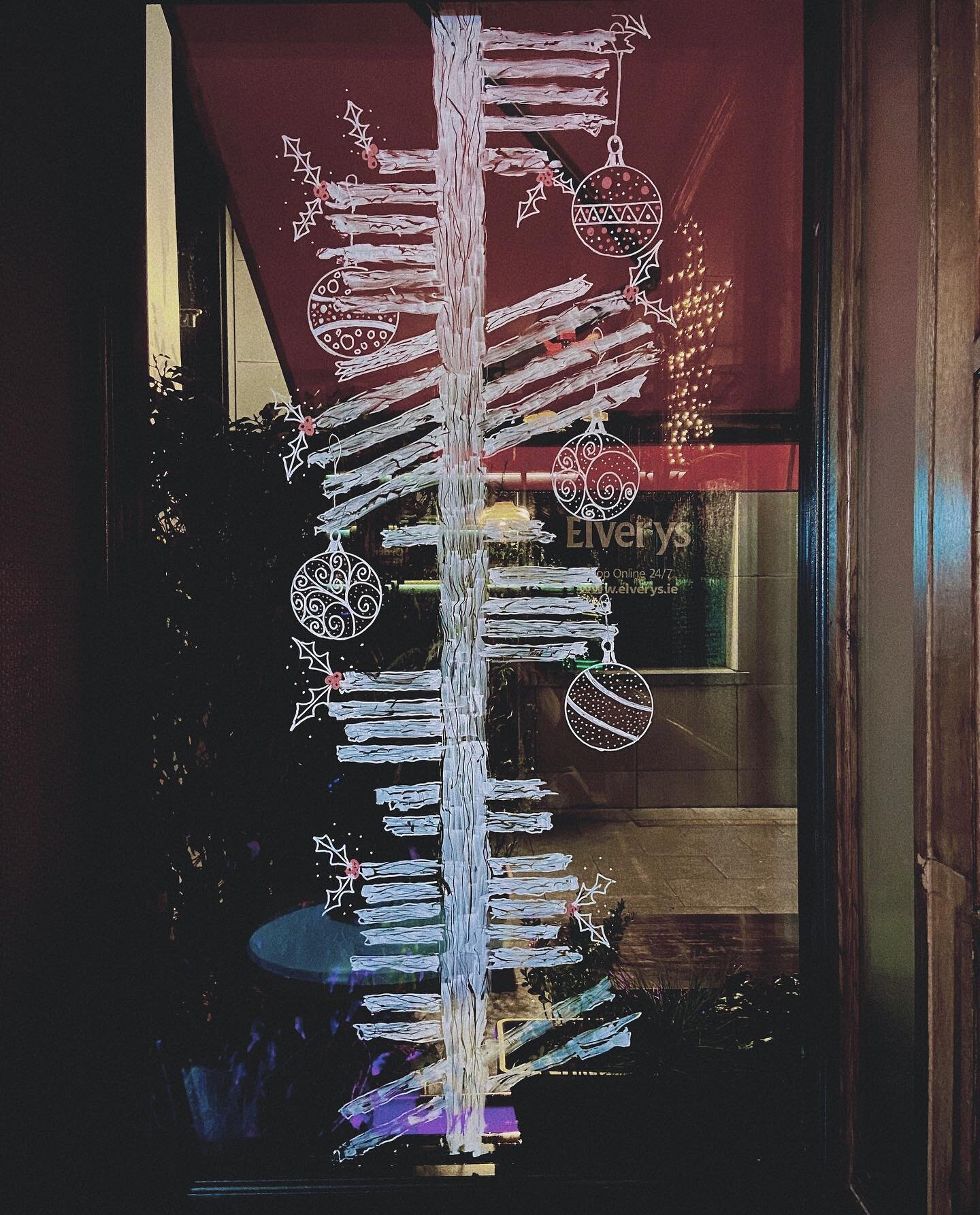 You may not have noticed our wonderful window design by our own colleague, Mark 🙌🏼

Ogham writing in the form of a Christmas tree🎄 

In old writing it spells &lsquo;Happy Christmas&rsquo;
We&rsquo;re very proud of it! ✨

So next time you&rsquo;re 