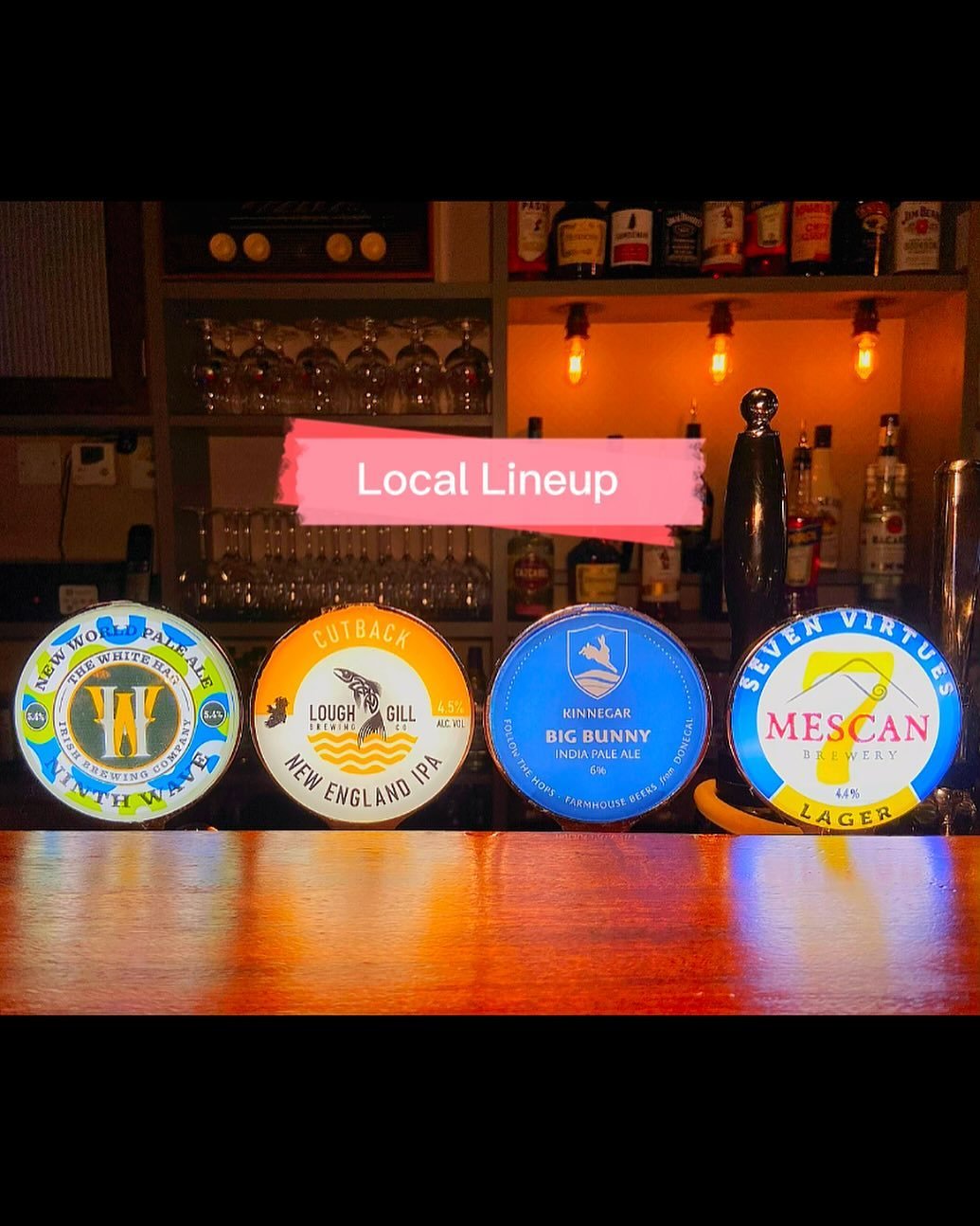 The local lineup 🍻

All available on draught, we have:
⚪️Ninth Wave 
⚪️Cutback
⚪️Big Bunny
⚪️Mescan

Call in, ask for a taster and try something different! 🤩

#somethingDifferent #bridgeSt #castlebar