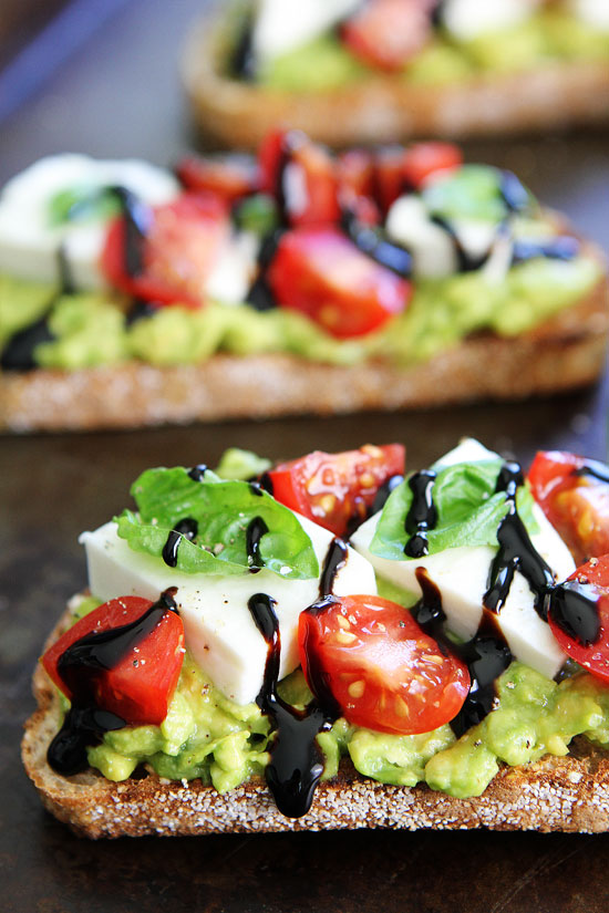 Caprese Avo Toast by Two Peas and their Pod