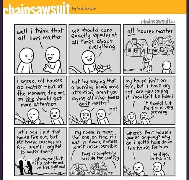 Black.  Lives.  Matter. .
If you are white, and not aware of your privilege, now is the time. There is no bubble you can hide in forever. Educate yourself. You use Google for everything else - this is no different. Read. Listen. Act. Every step count