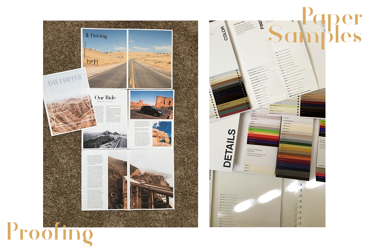 Part of the proofing + paper sample collection phase.