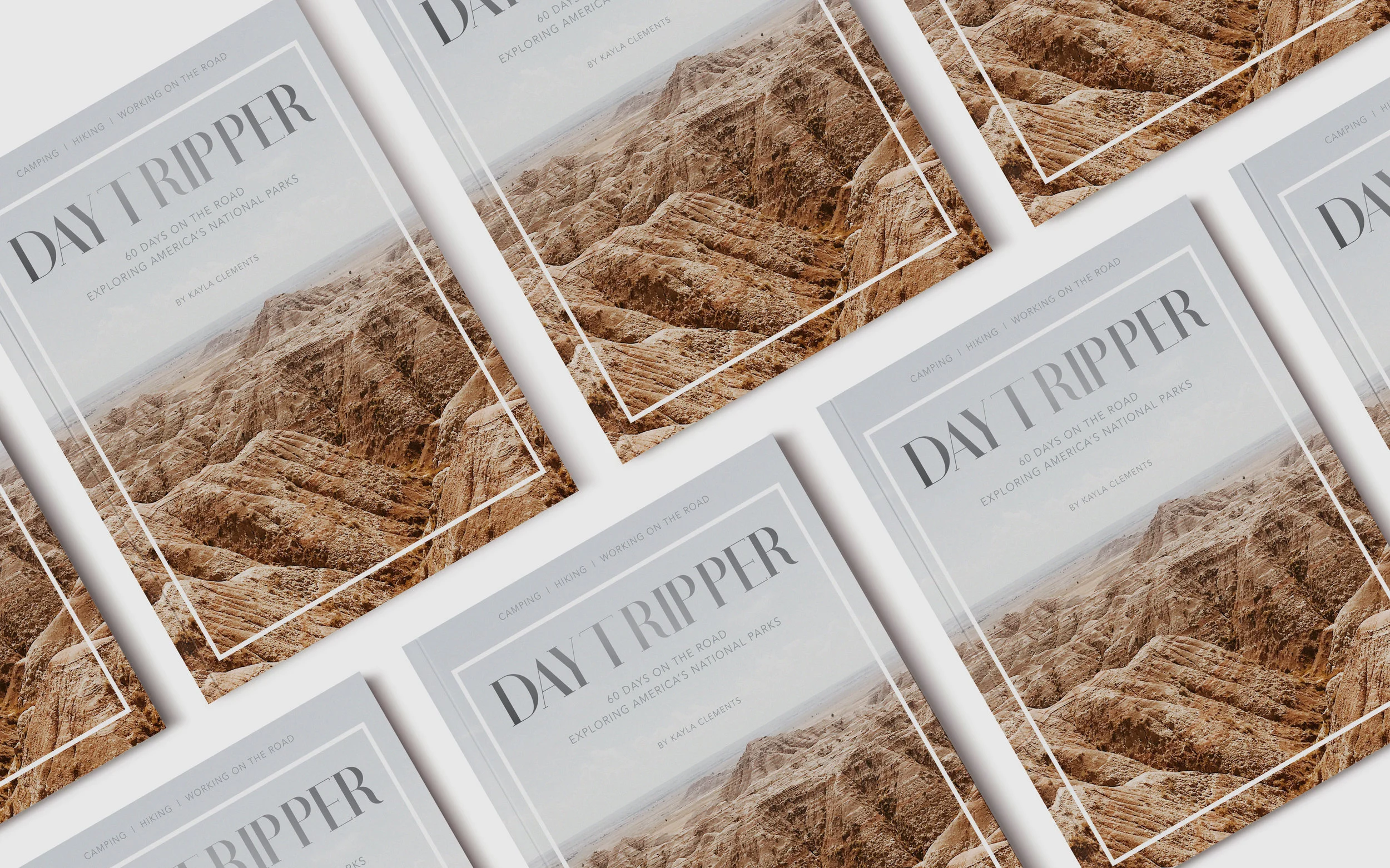 Daytripper: 60 Days on the Road Exploring America's National Parks www.daytripperthebook.com -Book Design -Photo Editing -Print Production -On Press Color-Check -Custom Packaging -Website Design -Social Media Promotional Graphics -Media Kit -Wholesale Pricing Kit -Press Release -Publicity -Printed Promotional Elements (Banner/Note Cards/Thank You Cards) -Email Newsletter Designs and Management -E-book