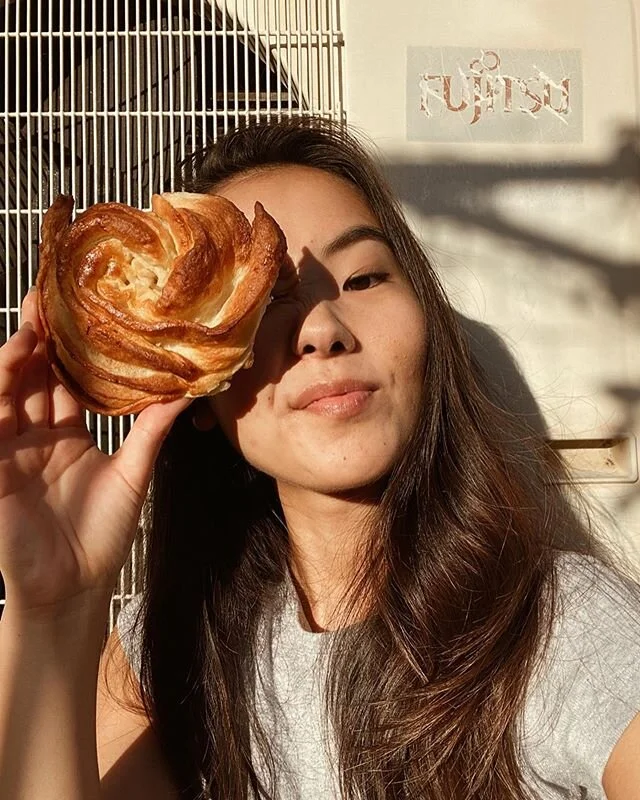 2 days of dough prep and majority of them burned, but the ones I made with extra dough were actually not that bad? 🥐✨ swipe &rarr; to see how hard my dog was judging me because she just wanted to eat it ⁣🐶
⁣
these are supposed to be Hokkaido milk b