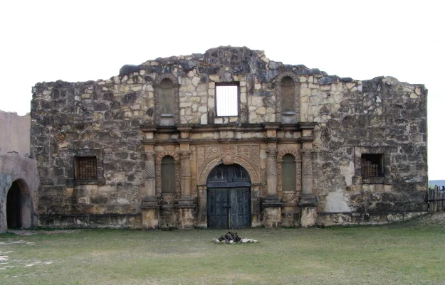 This 3/4 replica of the Alamo was constructed near Brackettville, Texas (west of San Antonio) for the filming of the John Wayne movie. A tourist attraction known as Alamo Village, it has since been used in over 100 other films.