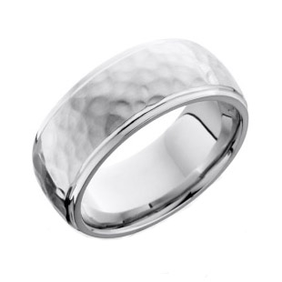 Cobalt Chrome Wedding Ring with Hammer Finish