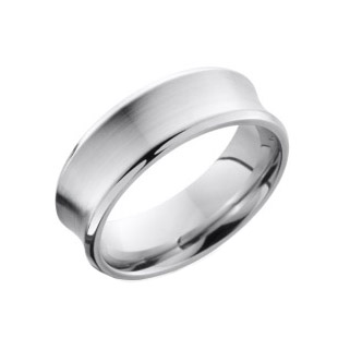 Cobalt Chrome Concave Wedding Ring