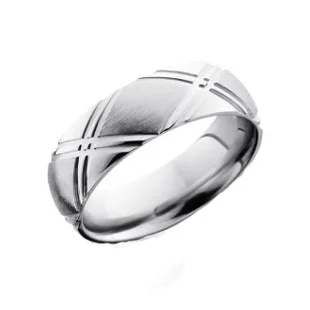 Cobalt Chrome Double X Wedding Ring