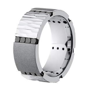 Cobalt Chrome Dual Finish with Black Diamonds