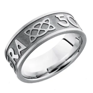 Gaelic Love Forever Cobalt Chrome Wedding Ring