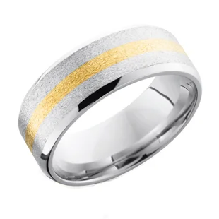 Cobalt Chrome and 14K Yellow Gold Wedding Ring