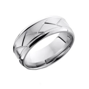 Cobalt Chrome Flat Weave Wedding Ring