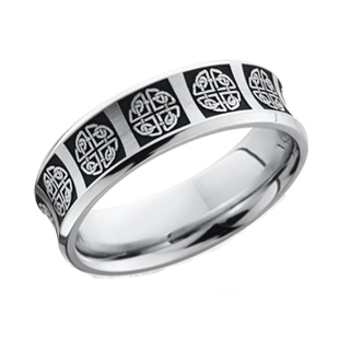 Cobalt Chrome Celtic Knot Wedding Ring