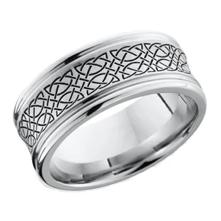 Cobalt Chrome Wedding Ring with Celtic Design
