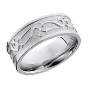 Cobalt Chrome with Fancy Thorn Design Wedding Ring