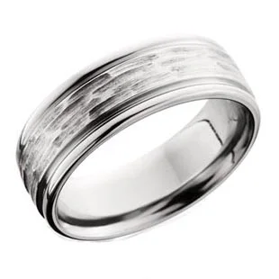 Tree Bark Wedding Ring in Cobalt Chrome