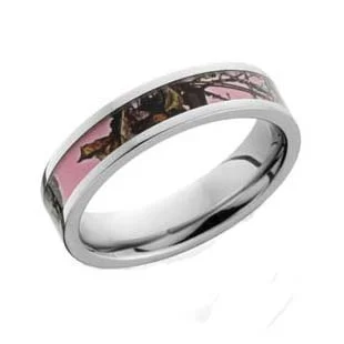 Narrow Camo Wedding Ring in Cobalt Chrome