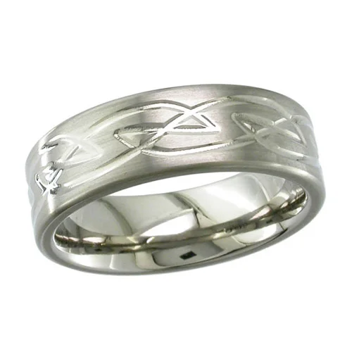 Titanium Celtic Knot Wedding Ring