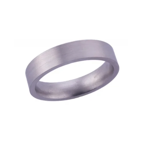 Flat Titanium Wedding Ring