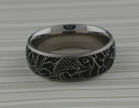 Titanium Koi Carp Wedding Ring