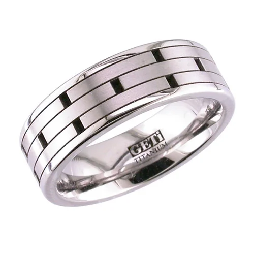 Brick Titanium Wedding Ring
