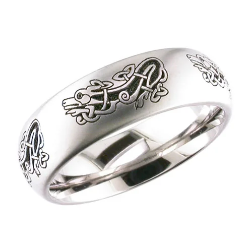 Titanium Celtic Dog Wedding Ring