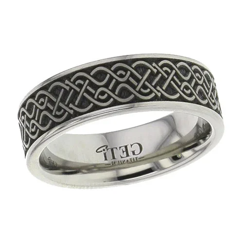 Celtic Knot Titanium Wedding Ring