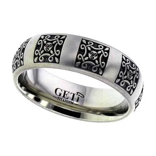 Celtic Spiral Titanium Wedding Ring