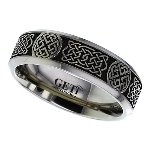 Titanium Celtic Knot Wedding Ring