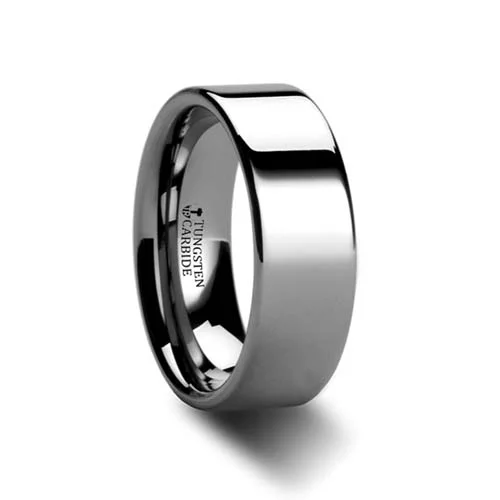 Thorsten Dominus Flat Tungsten Wedding Ring 8 mm Wide