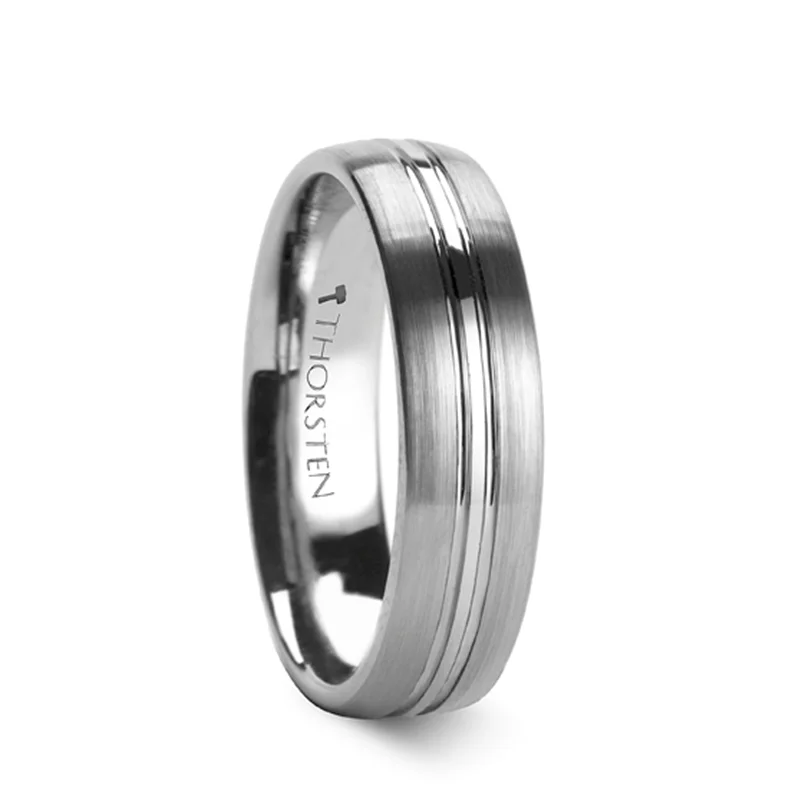 Thorsten Boss Tungsten Carbide Wedding Ring 6 mm Wide