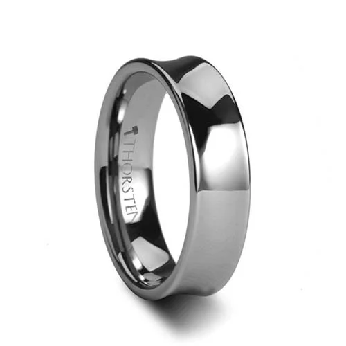 Thorsten Washington Concave Tungsten Wedding Ring 6 mm wide