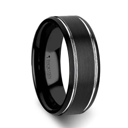Thorsten Nocturne Tungsten Wedding Ring 8 mm